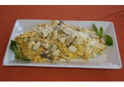 Таглиателли с белыми грибами и сыром Пармезан