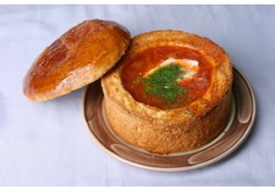 Борщ украинский в хлебе