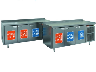 Комбинированные холодильно-морозильные столы HICOLD