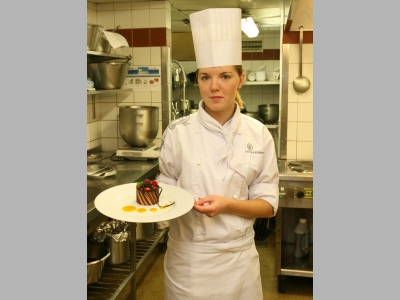 Малиновый мусс с персиком