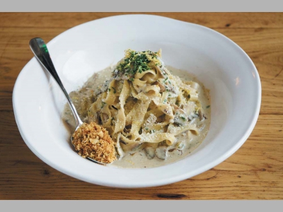 Фетучини с белыми грибами