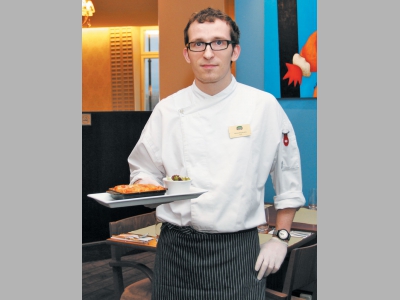 Канеллони со шпинатом и сыром и Филе палтуса с черным рисом от Николая Хвалынского