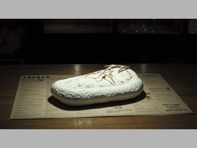 Заливное из говяжьего языка со снегом из сметаны и хрена