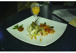 Судак тельный с тыквенно-медовым взваром от Александра Муравлева, шеф-повара московского ресторана «Зарубежье»