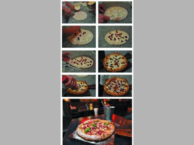 Пицца «Малина / Маскарпоне / Соус порто»