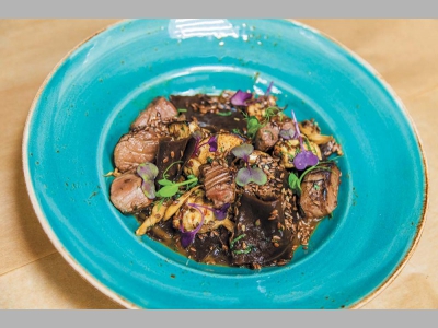 Паппарделле из ржаной муки с говядиной и адыгейским сыром