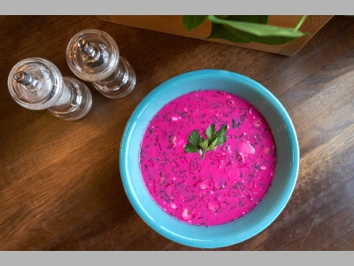 Окрошка на свекольном квасе