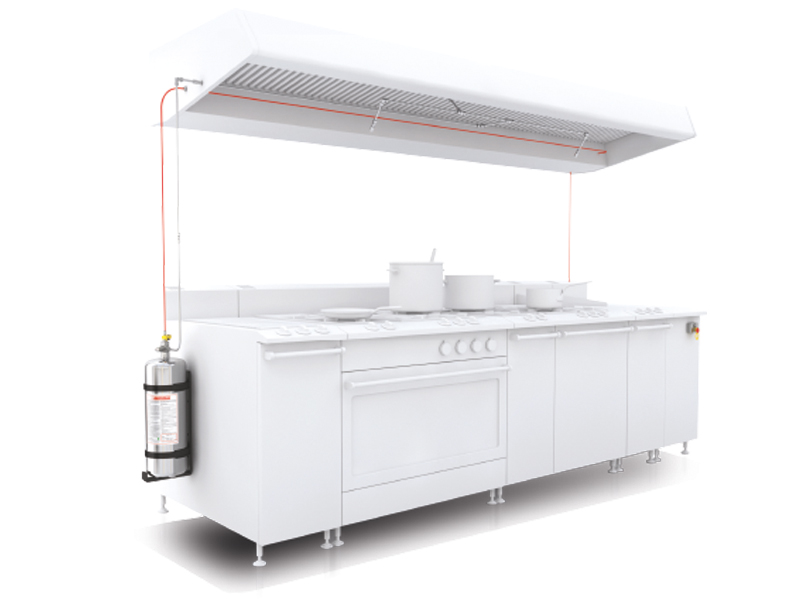 Автоматические системы пожаротушения оборудования профессиональной кухни ROTAREX FIREDETEC F/K