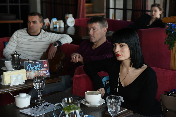 Евгений Никифоров, ресторатор, Игорь Денисов, генеральный директор кафе "Денисов", Виктория Касьяненко, директор Lancaster Court Hotel